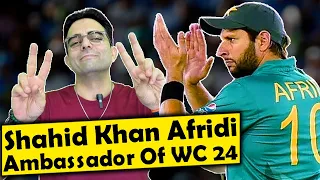 Breaking! Shahid Afridi has been named as an ambassador for the Men’s T20 World Cup 2024.