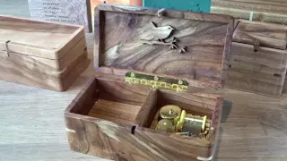 Lovers Concerto. Wind up music box from wood