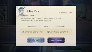 Another Eden Global 3.0.100 Main Story Part 3: Minalca's 1st Quest "Killing Time" Lvl 10!