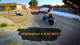 ENSEÑO A MI NOVIA a IR EN MOTO! (OBVIAMENTE SALE MAL) XD