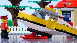 LEGO City Mail Plane Brick Build STOP MOTION LEGO City: Mail Man vs Dragon! | LEGO | By Billy Bricks
