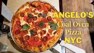 Eating at Angelo’s Coal Oven Pizza. NYC. BEST Pizza in Midtown?