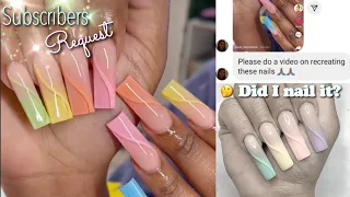 Easy Spring Nail Design | Subscribers Request | Builder Gel Nail Tutorial