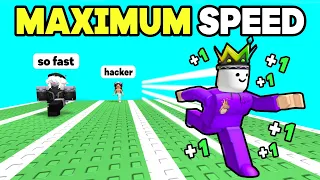 I GLITCHED The MAXIMUM SPEED On Roblox Every Second You Get +1 WalkSpeed