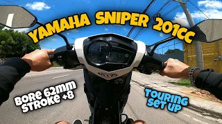 YAMAHA SNIPER 201cc | Crankshaft +8, Bore 62mm, Valve 20/22 | Endurance Bike | Touring Set Up