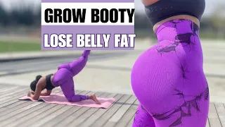 DO THIS TO GROW BOOTY & LOSE Belly fat, booty exercises at home