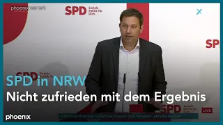 Pressekonferenz der SPD zum Ausgang der Wahl in NRW am 16.05.22