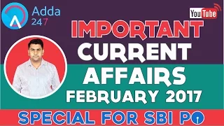 Important Current Affairs of February 2017 for SBI PO