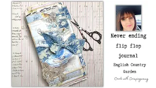 Never ending flip flop journal English Country garden (sold)
