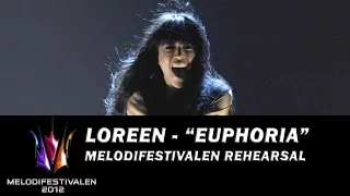 Loreen - "Euphoria" -  Melodifestivalen 2012 final (First Dress Rehearsal)