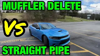 Dodge Charger R/T 5.7L HEMI V8: MUFFLER DELETE Vs STRAIGHT PIPE!