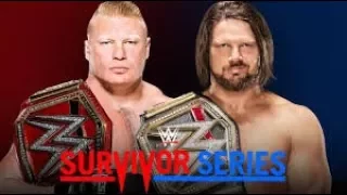 Brock Lesnar vs AJ Styles|| wwe survivors series 2017 || full match