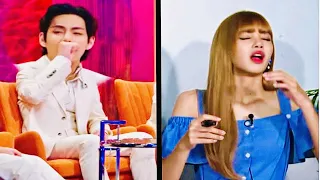 Taehyung VS Lisa sneezing during interviews😂