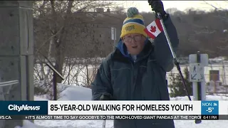 Man, 85, walks to raise funds for homeless youth