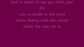 Elton John - Candle In The Wind (Lyrics)