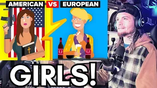 American Reacts to American Girls vs European Girls - How Do They Compare?