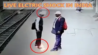 ⚡On Cam, Man Electrocuted as Live Wire Touches His Head on #kharagpur  Railway Platform #INDIA | 😱😱😱