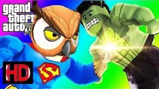 VanossGaming GTA 5 Online Funny Moments - Bat Owl and the Superhero Squad!