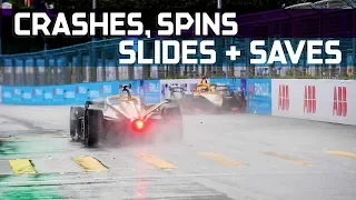 Best Crashes, Spins, Slides and Saves! | 2019 HKT Hong Kong E-Prix