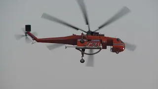 Sikorsky S-64 Erickson Air Crane & Bell 214 Β in action