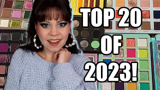 Ranking my top eyeshadow 20 palettes of 2023!!
