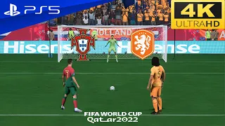 FIFA 22 WORLD CUP | PORTUGAL VS NETHERLANDS | PENALTY SHOOTOUT  | PS5 [ 4K60FPS ]