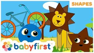 Shapes School | Educational videos for kids | Learn Shapes for Babies | Lion & Bicycle | Baby First