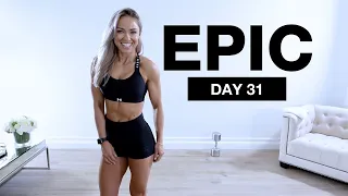 Day 31 of EPIC | 45 Min Dumbbell Abs & Glute Workout at Home