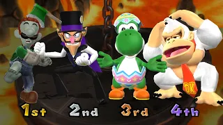 Mario Party 9 Luigi Vs Waluigi Vs Yoshi Vs Donkey Kong - Minigame