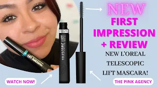 NEW!!! FIRST IMPRESSION+ REVIEW ON THE NEW L'OREAL TELESCOPIC LIFT MASCARA! IS IT WORTH THE HYPE??