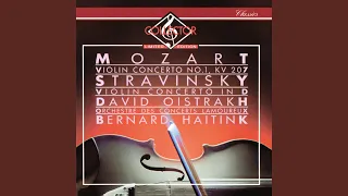 Stravinsky: Violin Concerto in D Major - II. Aria I
