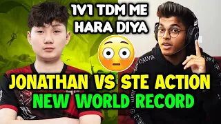 Jonathan vs Ste action who is better ? 😳 Godlike Ste world record in pubg 🇮🇳