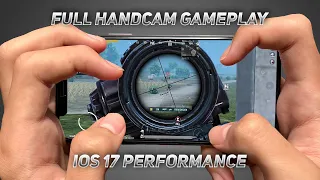 iPhone XS PUBG Mobile Full Handcam Gameplay 🔥 | NEW! iOS 17 PUBG/BGMI TEST 😍