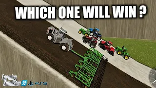 Which Large Tractor is The Fastest Up a Hill With a Plow - Farming simulator 22 - PS5