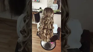 Bridal Hair Half Up Half Down Style.