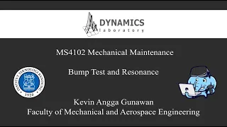 MS4102 Mechanical Maintenance - Bump Test and Resonance