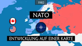 Die Entwicklung der NATO auf einer Karte