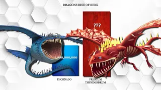 Thornado vs. Wild Thunderdrum Dragons (power levels) | httyd | Dragons Rise of Berk