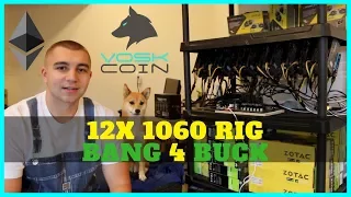 Best Bang 4 Buck Mining Rig - How To Build 12x Card 1060 ETH GPU Miner
