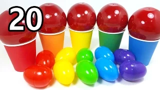 Rainbow Surprise Eggs Learn A~O Word! Spelling 20 Minute