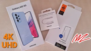 SAMSUNG Galaxy A53 + Accessories - Unboxing