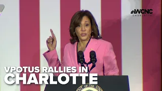 VP Kamala Harris rallies supporters in Charlotte on anniversary of Roe decision
