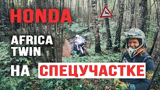 HONDA Africa Twin едет по Хард Эндуро трассе