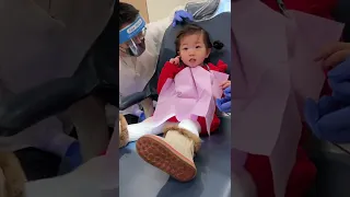 When a 2 year old tries to escape 😂[Pediatric Dentist]