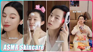 Mitsuisen✨Aesthetic ASMR Skincare Routine☘️Satisfying skincare asmr🍃Beauty Secrets🌿398