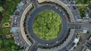 Royal Crescent & the Circus Bath #stockfootage dwkdrones@gmail.com