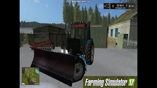 Купил новый трактор.Чистим снег.Farming Simulator 2017