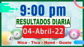 9 PM  Sorteo Loto Diaria Nicaragua │ 04 Abril 2022