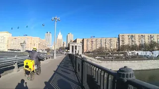 Москва Бородинский мост  улица Арбат.