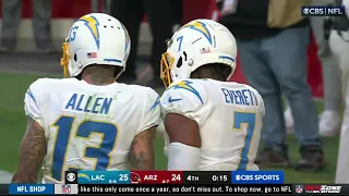 Chargers TD & GUTSY 2PT conversion to win vs. Cardinals